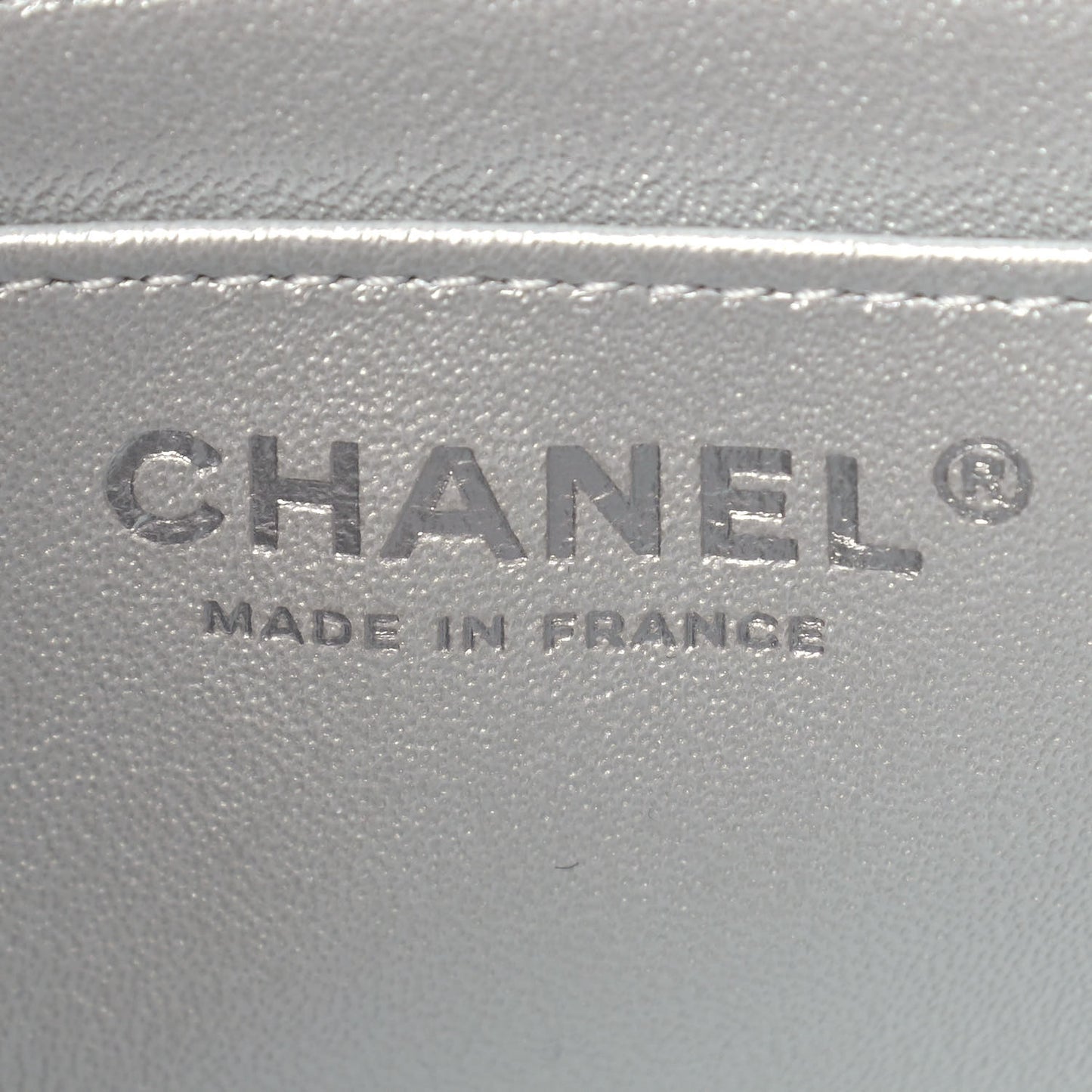 Metallic Grained Calfskin Quilted 2.55 Reissue Mini Flap Silver