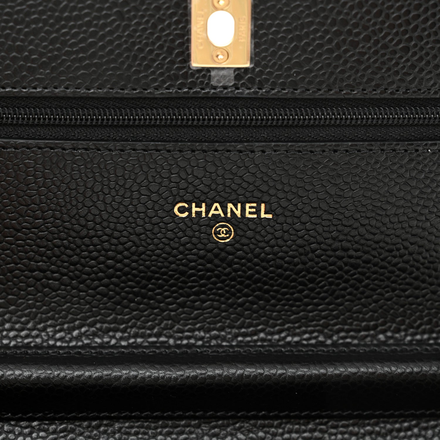 Chanel Caviar Quilted CC Turnlock Wallet On Chain WOC Black 6 of 12