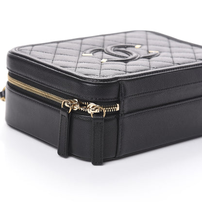 Chanel Caviar Quilted Medium CC Filigree Vanity Case Black 8 of 9