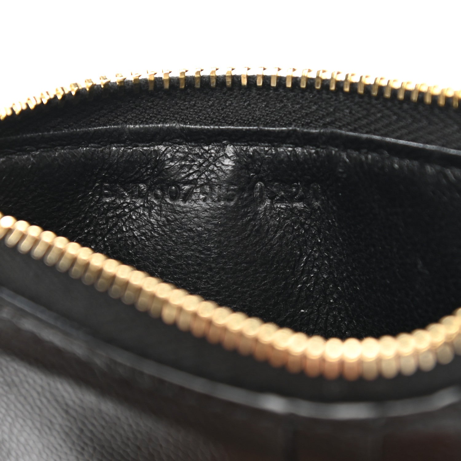 Saint Laurent Monogram Grain de Poudre 5 Fragments Zip Pouch Card Holder Black 7 of 8