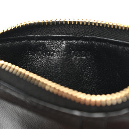 Saint Laurent Monogram Grain de Poudre 5 Fragments Zip Pouch Card Holder Black 7 of 8
