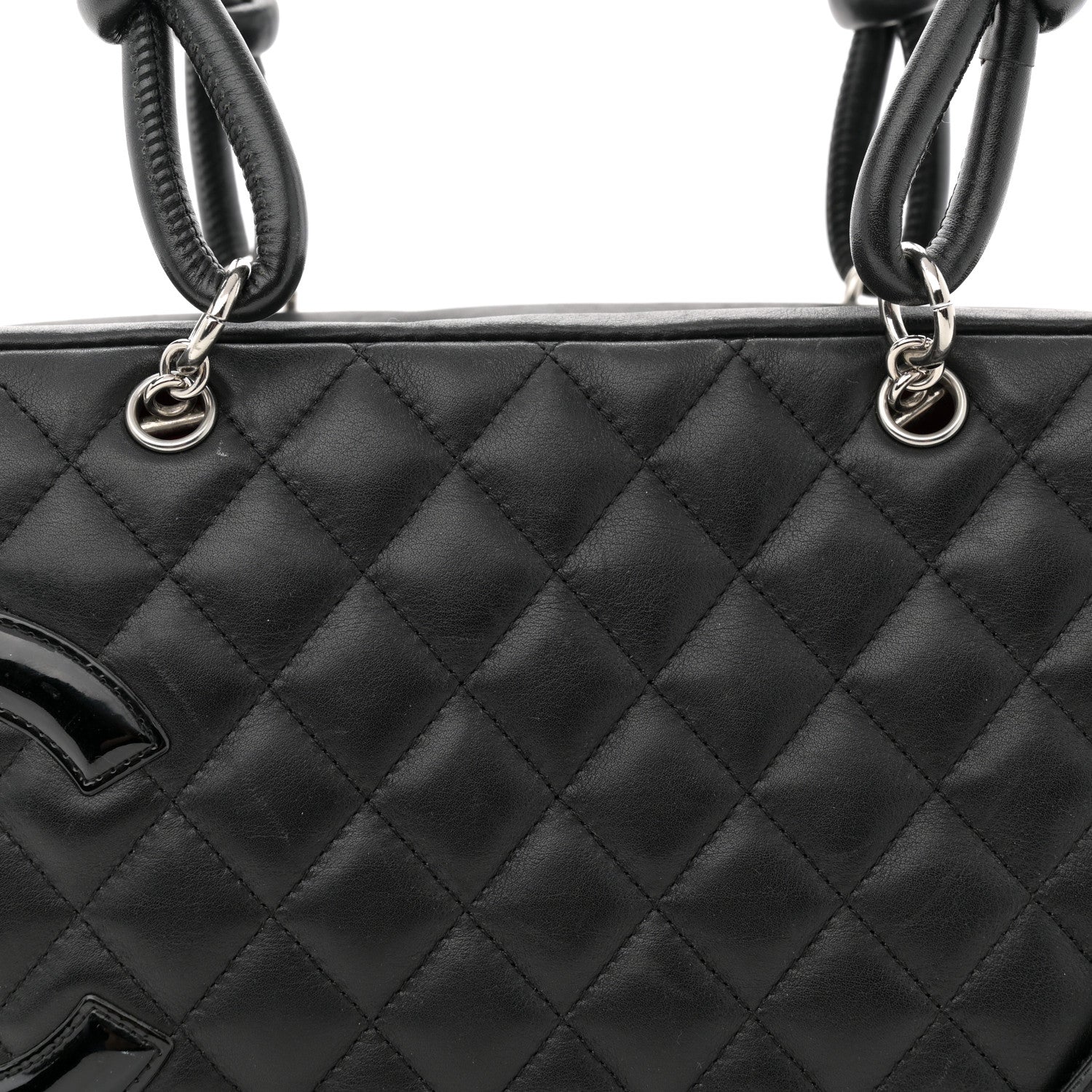 Chanel Calfskin Quilted Large Cambon Bowler Black 8 of 14