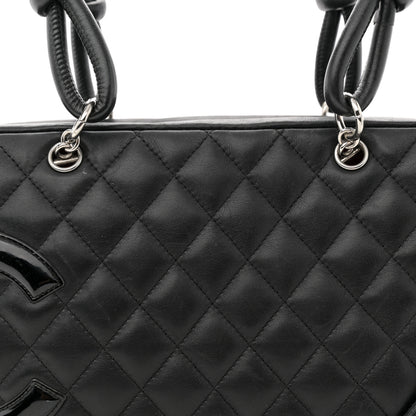 Chanel Calfskin Quilted Large Cambon Bowler Black 8 of 14
