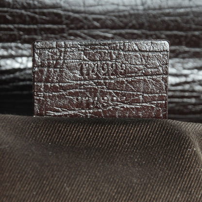 Gucci Monogram Horsebit Clutch Dark Brown 7 of 7