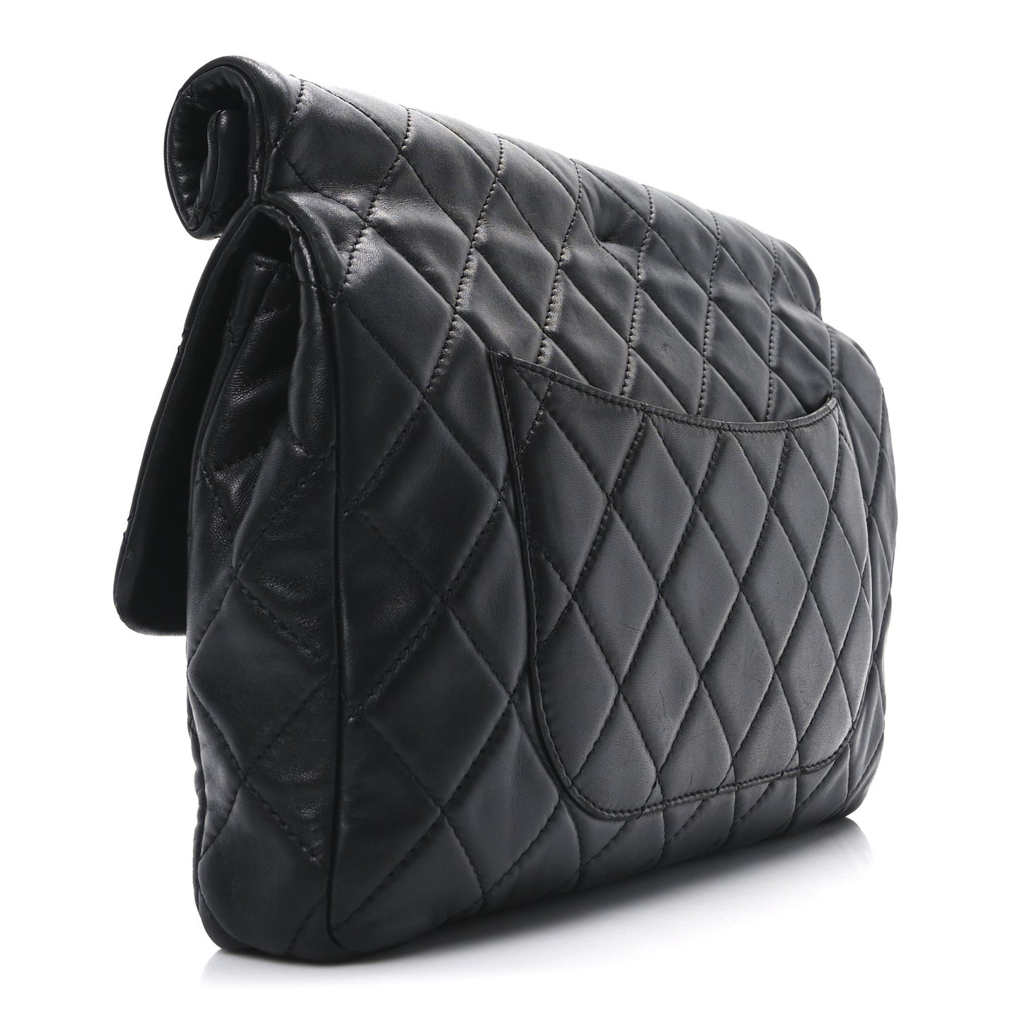 Lambskin Quilted Jumbo Roll 2.55 Reissue Clutch Black