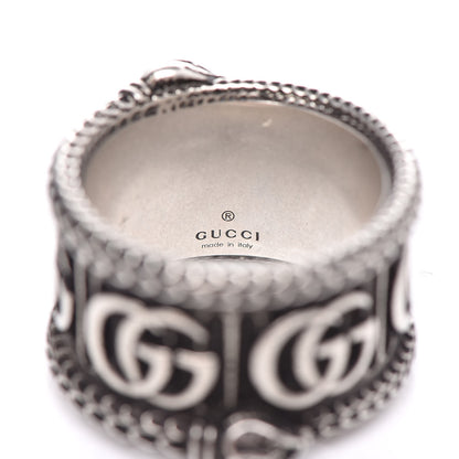 Gucci Sterling Silver GG Marmont Snake Band Ring 55 7.5 5 of 8