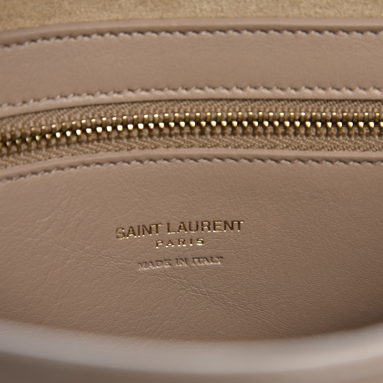 Saint Laurent Smooth Calfskin Medium Monogram Cabas Beige 8 of 9