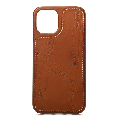 Hermes Barenia Bolduc iPhone 12/12 Pro Case Fauve 1 of 6