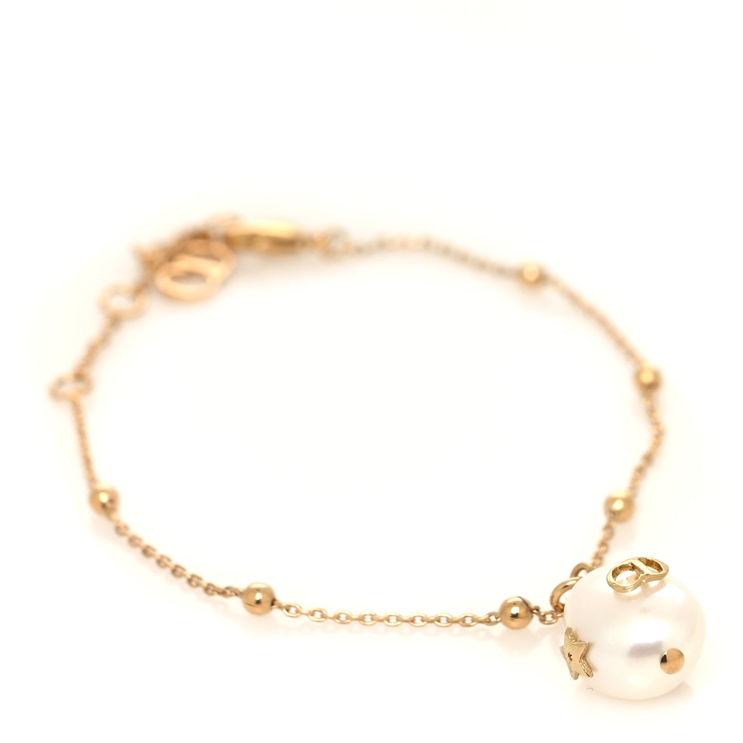 Fresh Water Pearl Metal Perles De Desir Charm Bracelet Gold