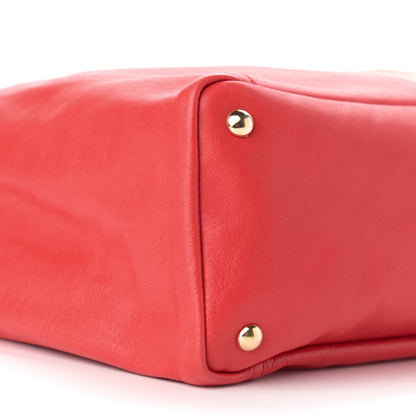 Saint Laurent Calfskin Lucky Chyc Tote Red 5 of 9