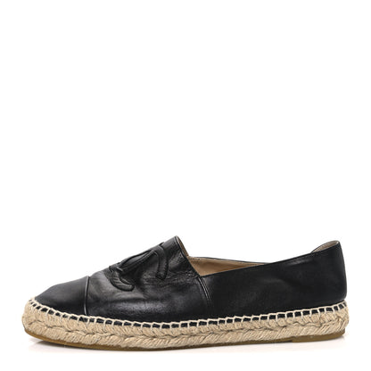 Chanel Lambskin CC Espadrilles 41 Black 1 of 12