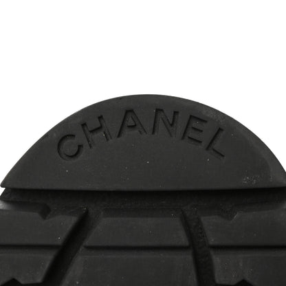 Chanel Calfskin CC Lace Up Combat Boots 38 Black 16 of 16