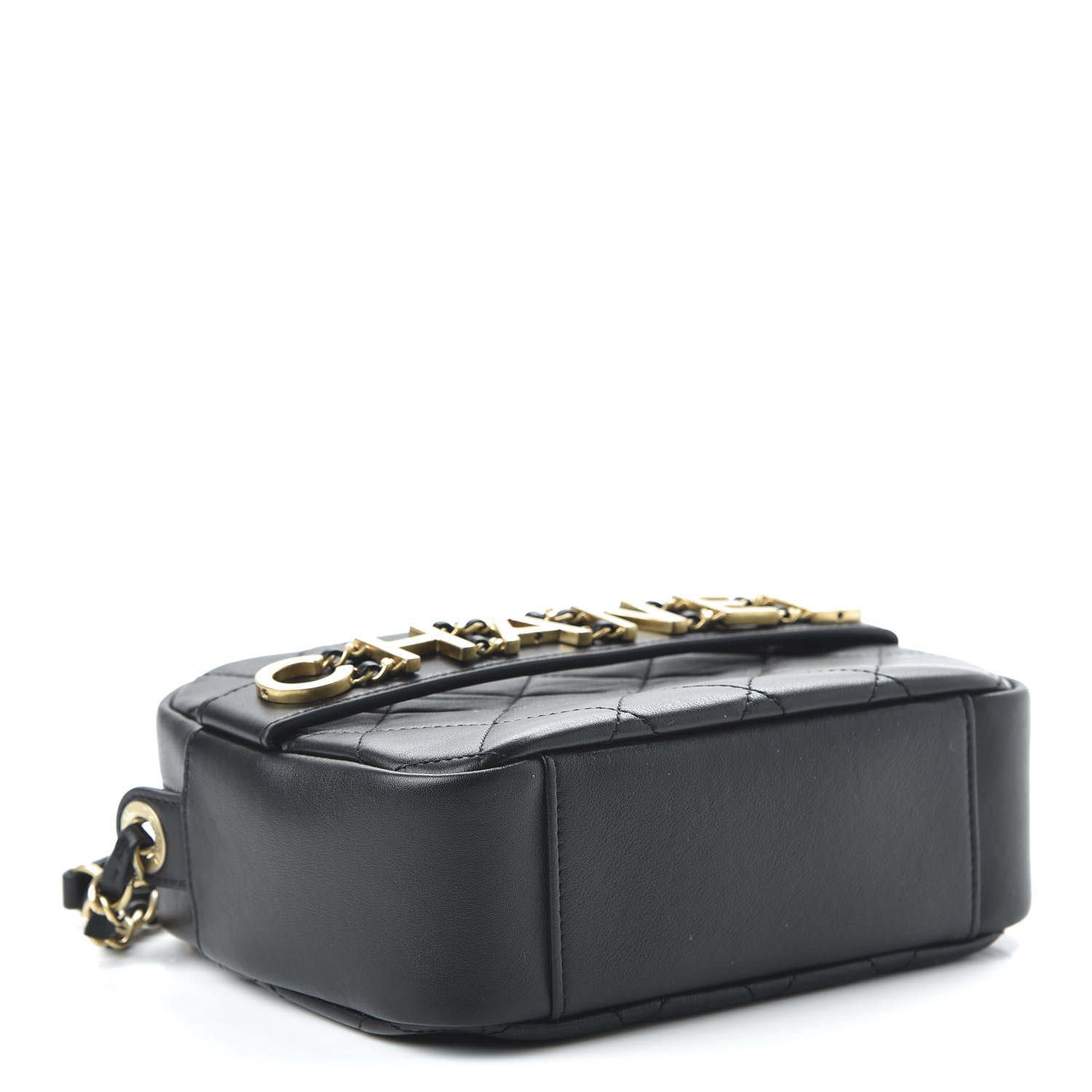 Chanel Calfskin Quilted Enchained Camera Case Bag Black 4 of 10