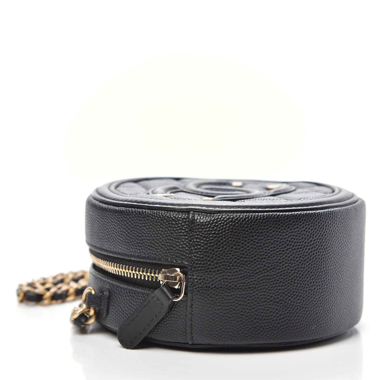 Chanel Caviar Quilted Round Filigree Crossbody Black 4 of 10