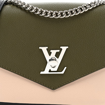 Louis Vuitton Soft Calfskin My Lockme Top Handle Laurier Green Toffee Latte Beige Black 6 of 9