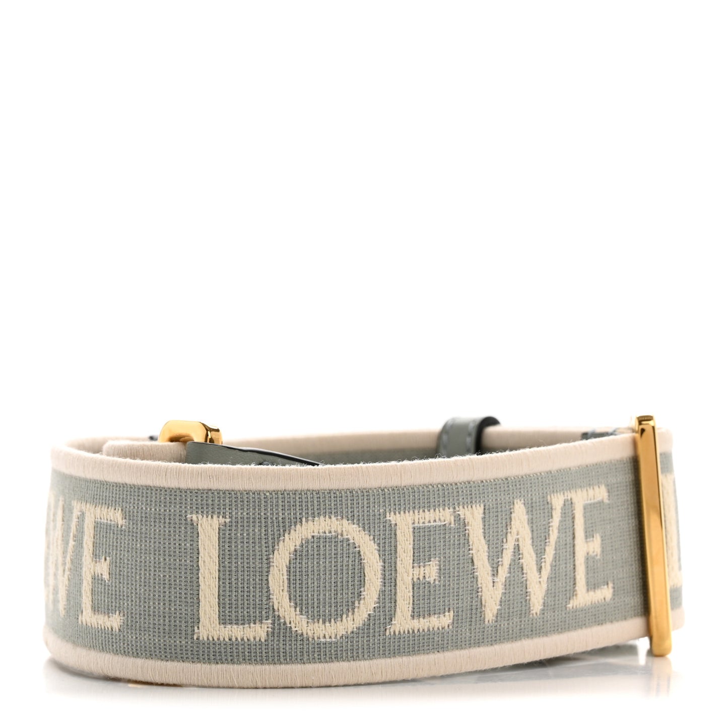 Calfskin Jacquard Anagram Luna Strap Ash Grey