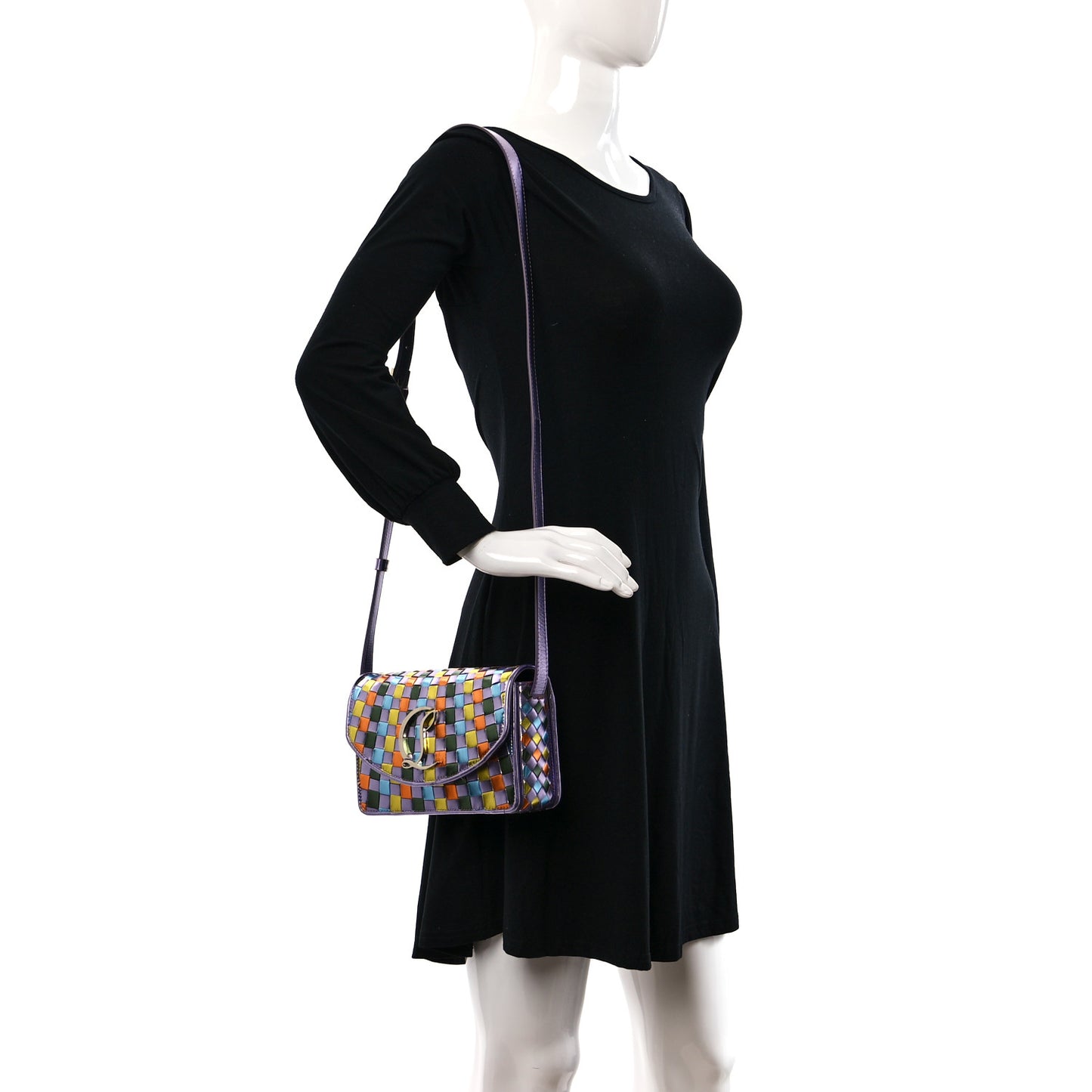 Calfskin Iridescent Damier Loubi54 Crossbody Clutch Multicolor