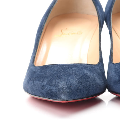 Christian Louboutin Veau Velours Pipina 55 Wedges 40.5 Night 11 of 17