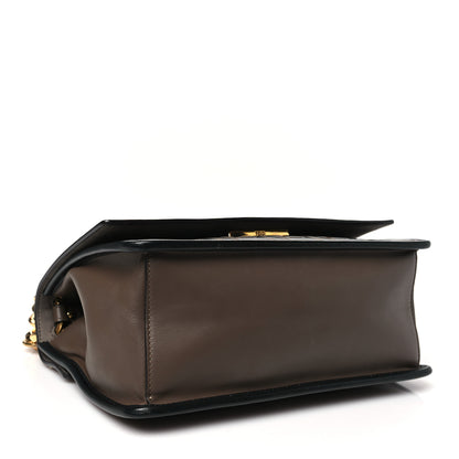 Fendi Vitello Century F is Fendi Bi-Color FF 1974 Embossed Kan I Shoulder Bag Maya Black 4 of 10