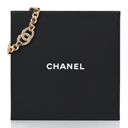 Chanel Crystal CC Chain Link Bracelet Gold 5 of 5