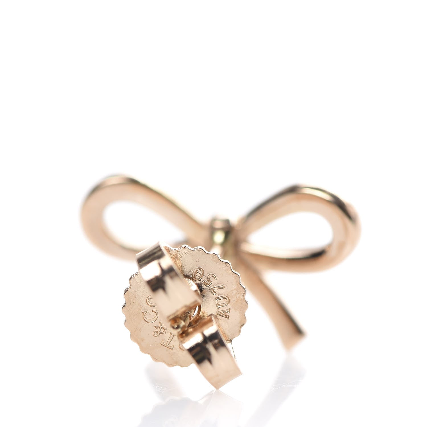 Tiffany 18K Rose Gold Bow Earrings 4 of 6