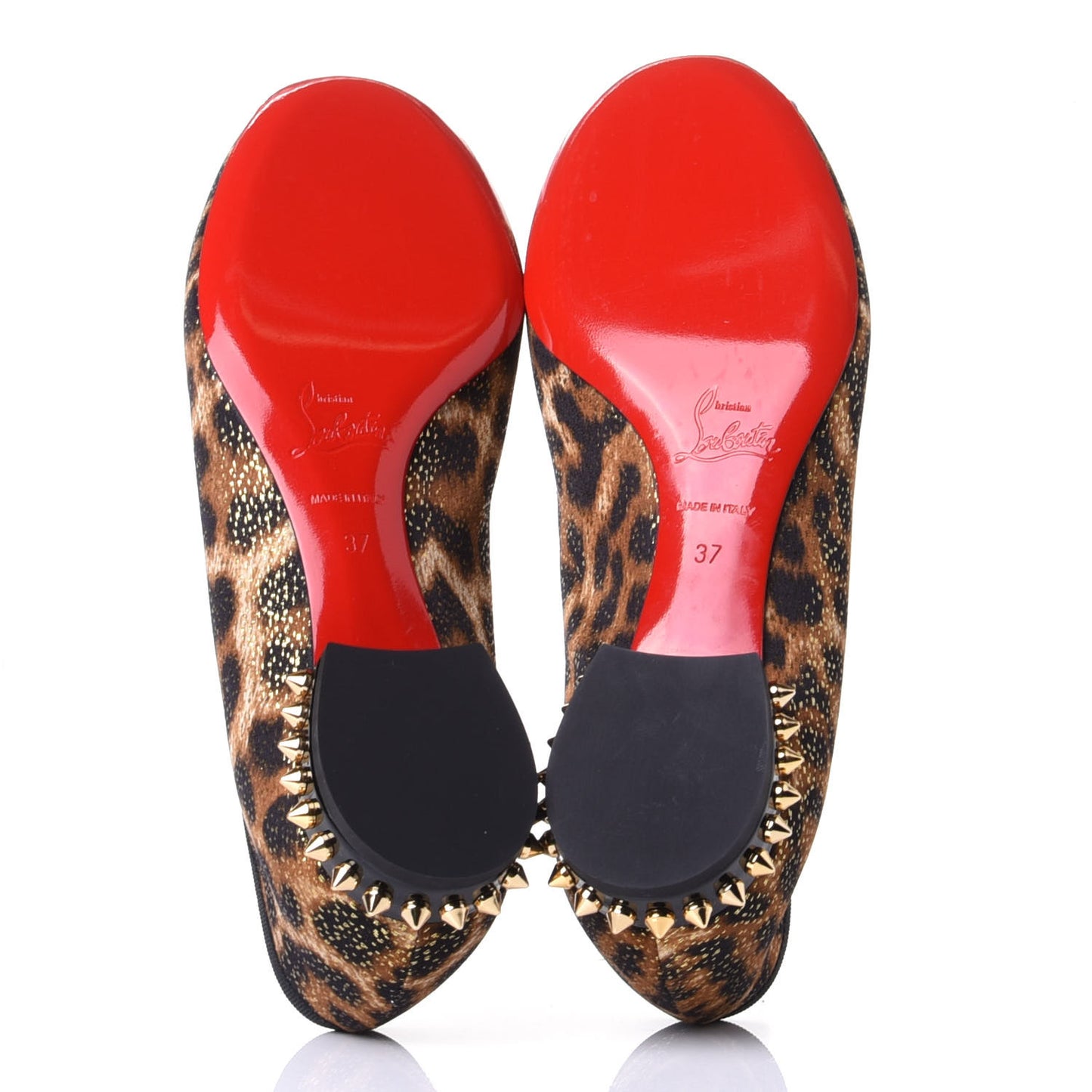 Lurex Leopard La Massine Flats 37 Black Gold