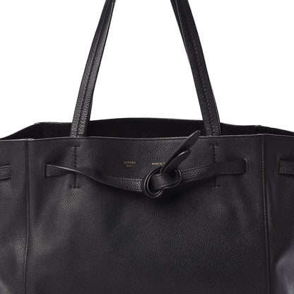 Celine Soft Grained Calfskin Small Belt Cabas Phantom Black 7 of 9