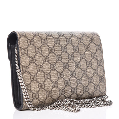 Gucci GG Supreme Monogram Mini Dionysus Chain Wallet Beige Black 3 of 9