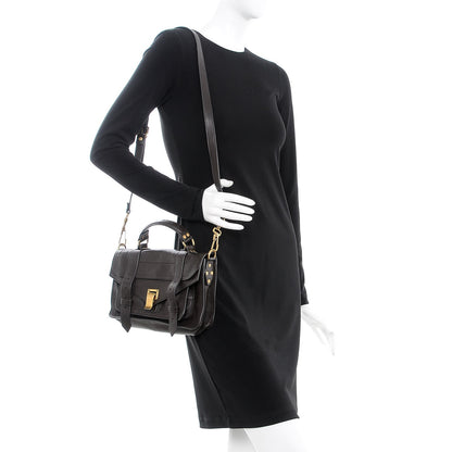 Proenza Schouler Lambskin Tiny PS1 Satchel Dark Chocolate 2 of 8