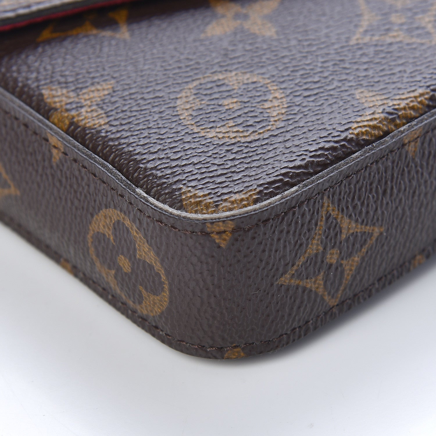 Louis Vuitton Monogram Pochette Felicie Chain Wallet Fuchsia 9 of 12