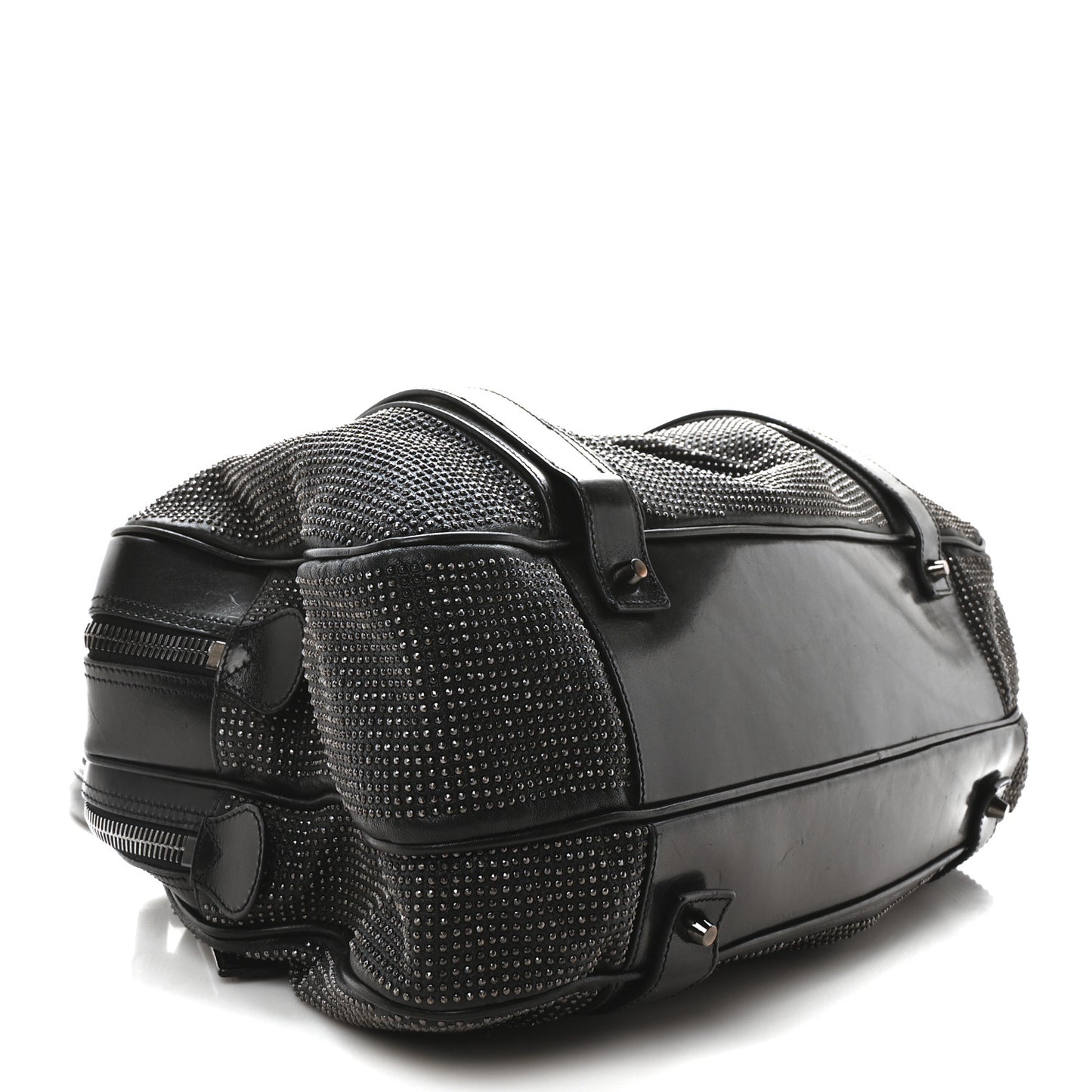 Prorsum Calfskin Studded Knight Satchel Black