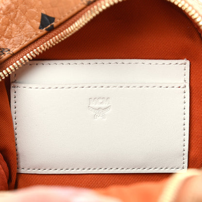 MCM Visetos X-Mini Stark Backpack Cognac White 6 of 9
