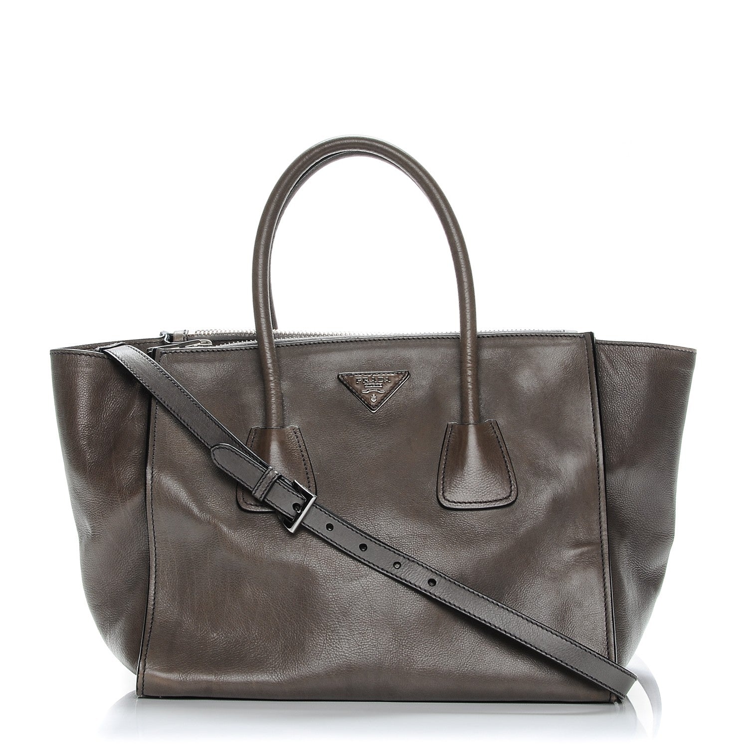 Prada Glace Calf Twin Pocket Tote Marmo 9 of 19