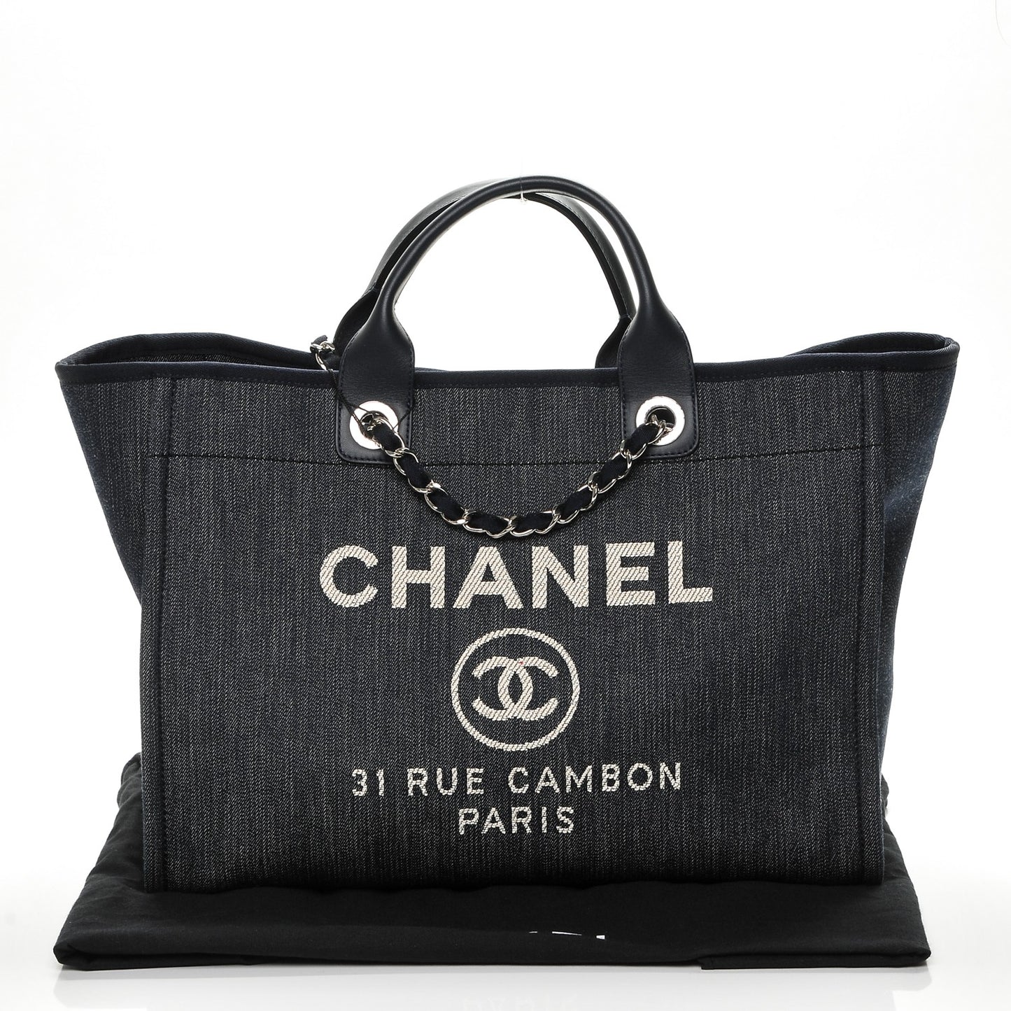 Canvas Large Deauville Tote Dark Blue