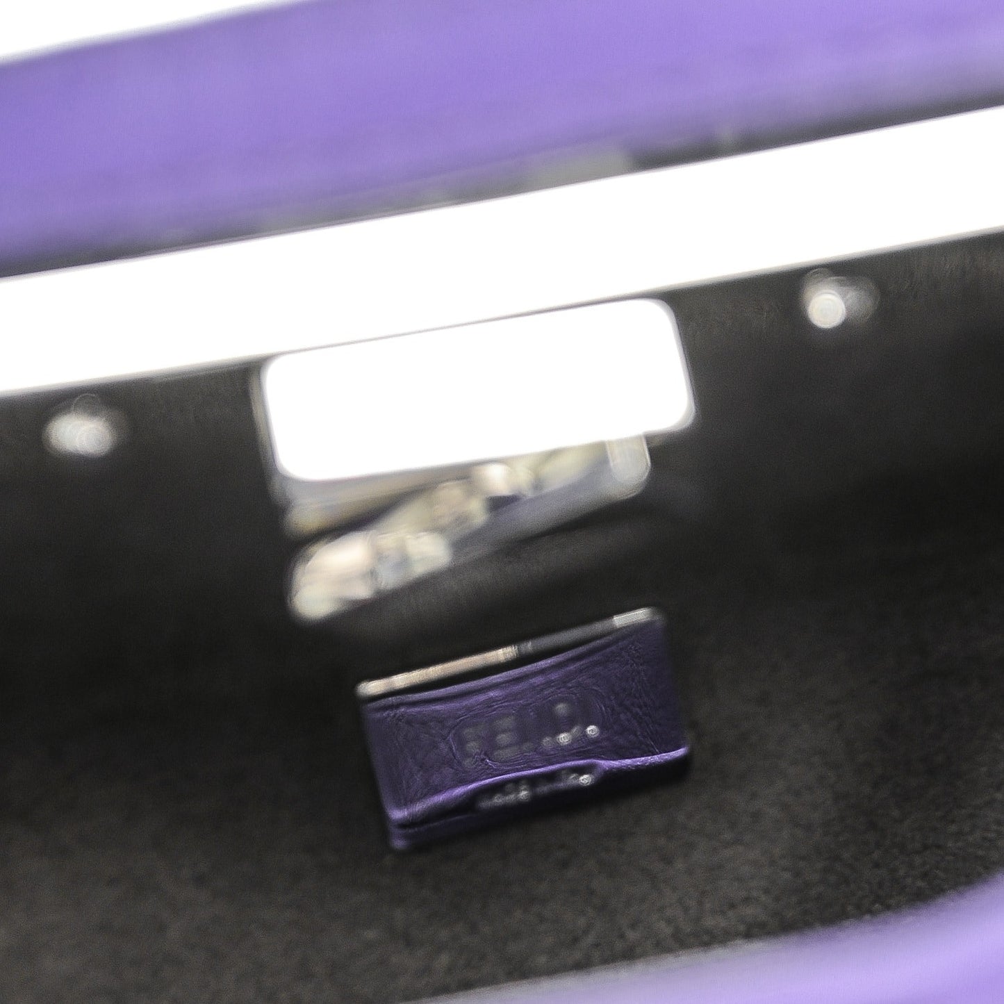 Shiny Nappa Micro Peekaboo Iconic Satchel Viola Cassis