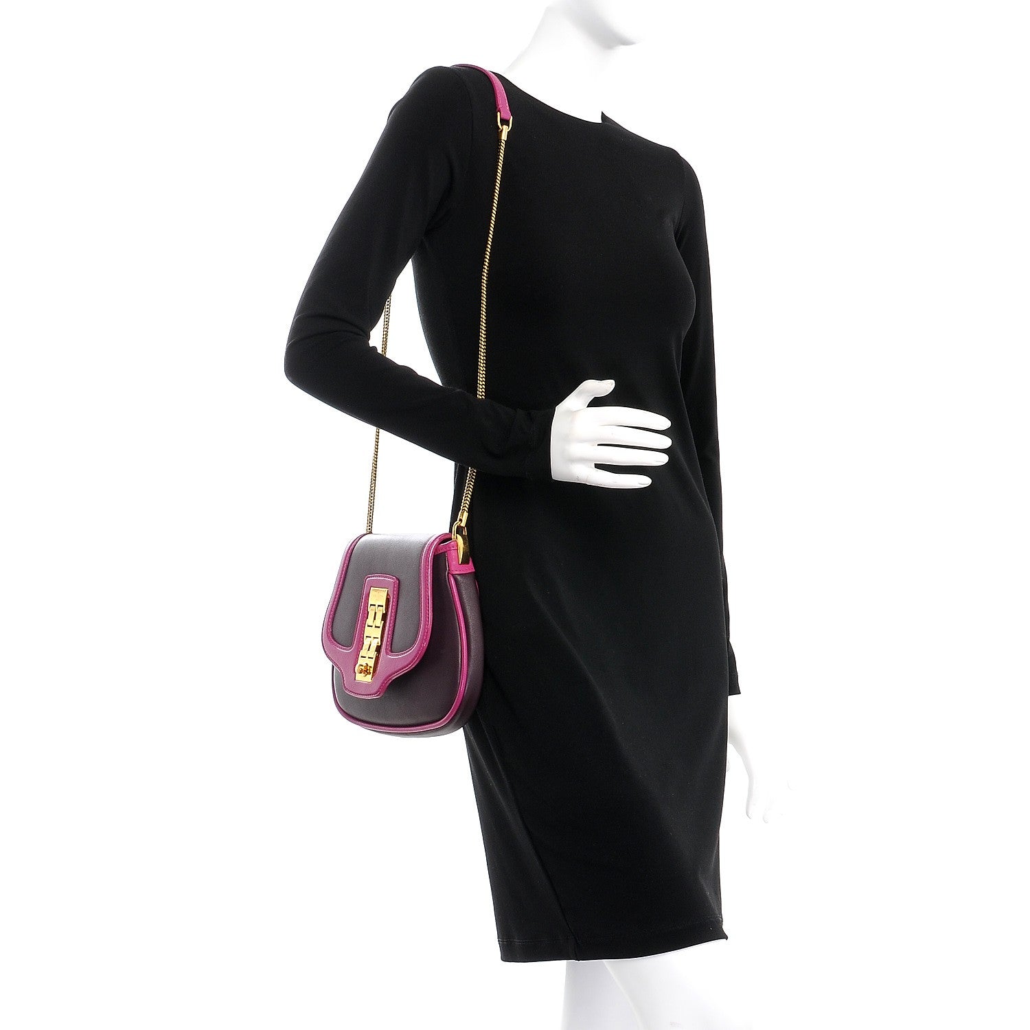 Louis Vuitton Cuir Art Deco Trapeze Prune Cyclamen 2 of 6