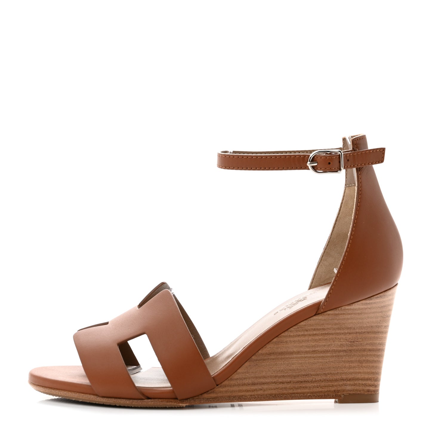 Calfskin Legend Wedge Sandals 36.5 Gold