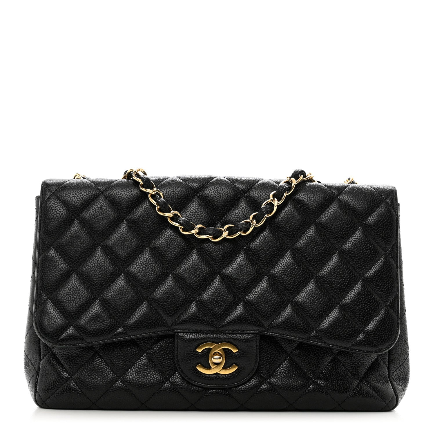 Chanel Caviar Quilted Jumbo Single Flap Black 1 of 12