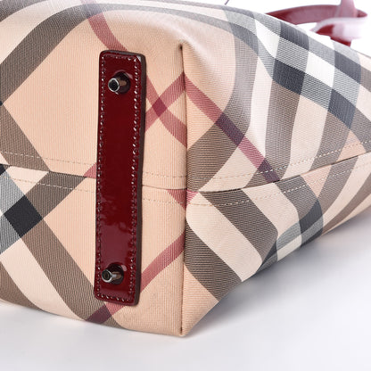 Burberry Supernova Check Small Nickie Tote Red 11 of 11