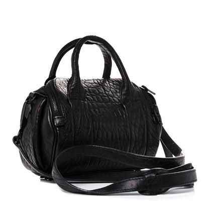 Alexander Wang Pebbled Lambskin Mini Rockie Black Matte Black Hardware 3 of 17