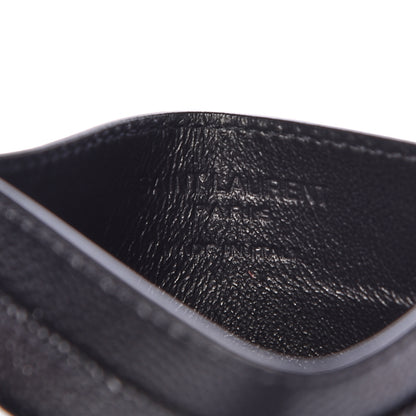 Saint Laurent Grain de Poudre Musical Notes Credit Card Case Black 6 of 8