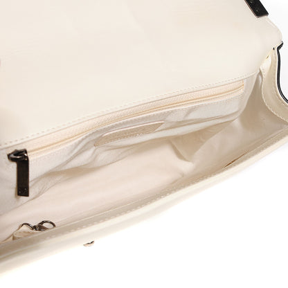 Chanel Lambskin Quilted Large Boy Flap Black White 5 of 8