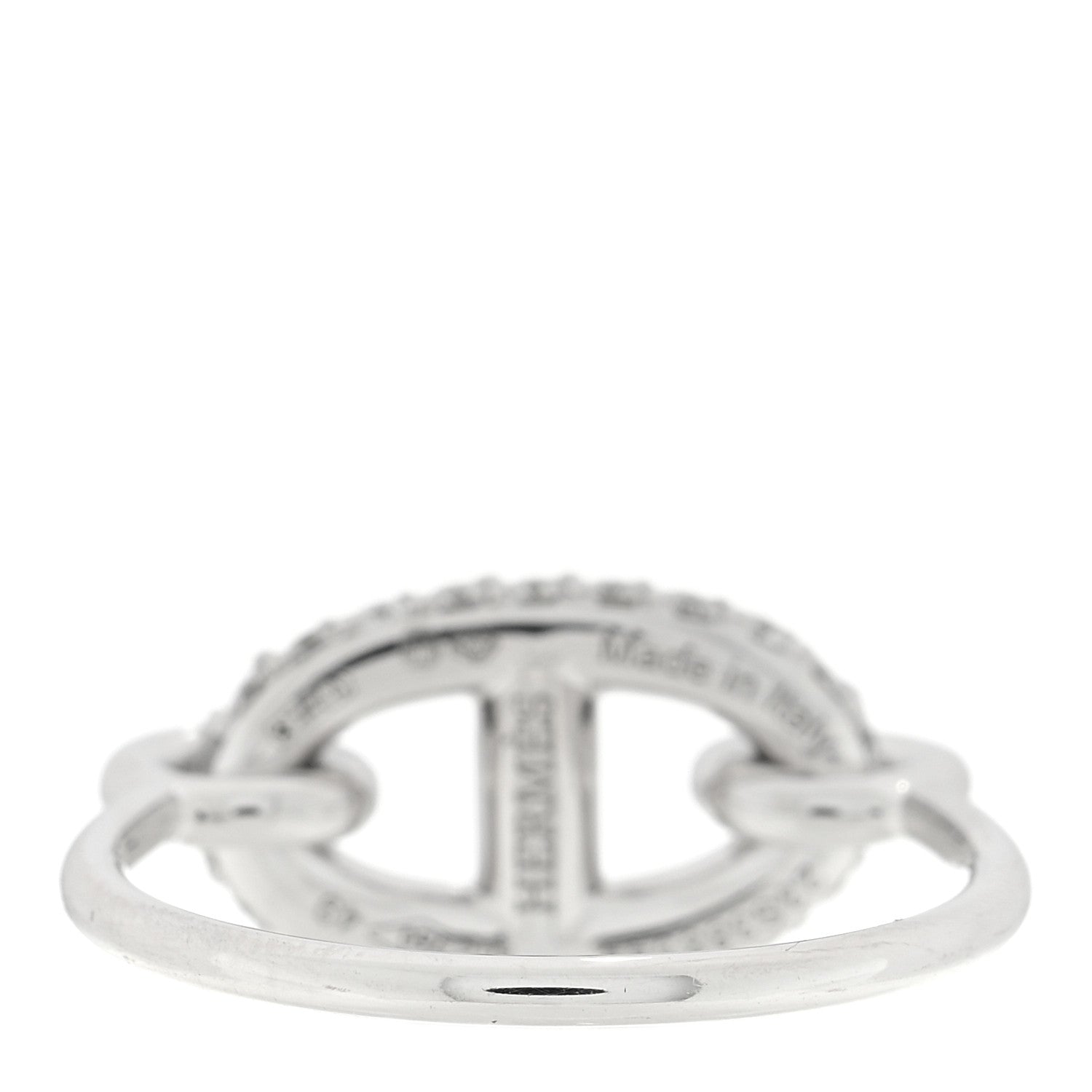 Hermes 18K White Gold Diamond New Farandole Ring 49 5 3 of 5
