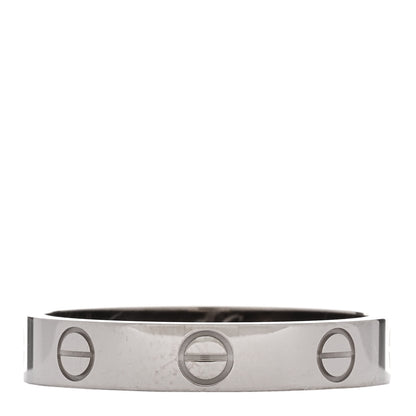 Cartier 18K White Gold 3.5mm LOVE Wedding Band Ring 55 7.25 1 of 5