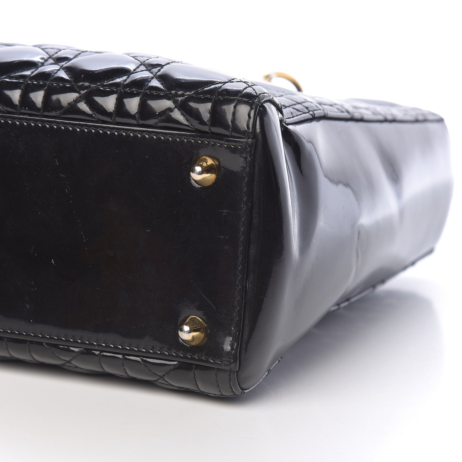 Christian Dior Patent Cannage Large Lady Dior Black 6 of 15