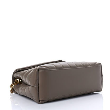 Saint Laurent Calfskin Y Quilted Monogram Small Loulou Chain Satchel Taupe 3 of 6