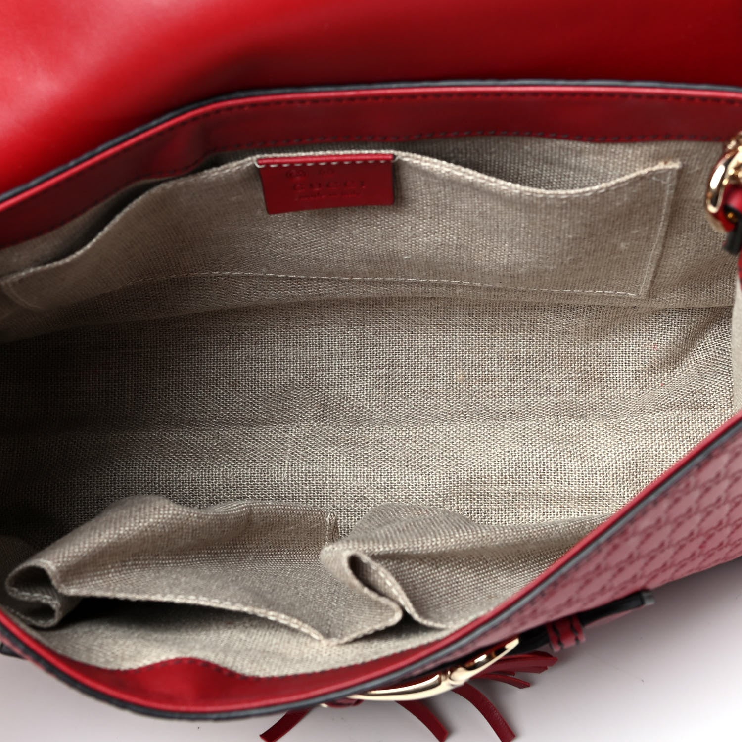 Gucci Microguccissima Medium Emily Chain Shoulder Bag Red 4 of 4