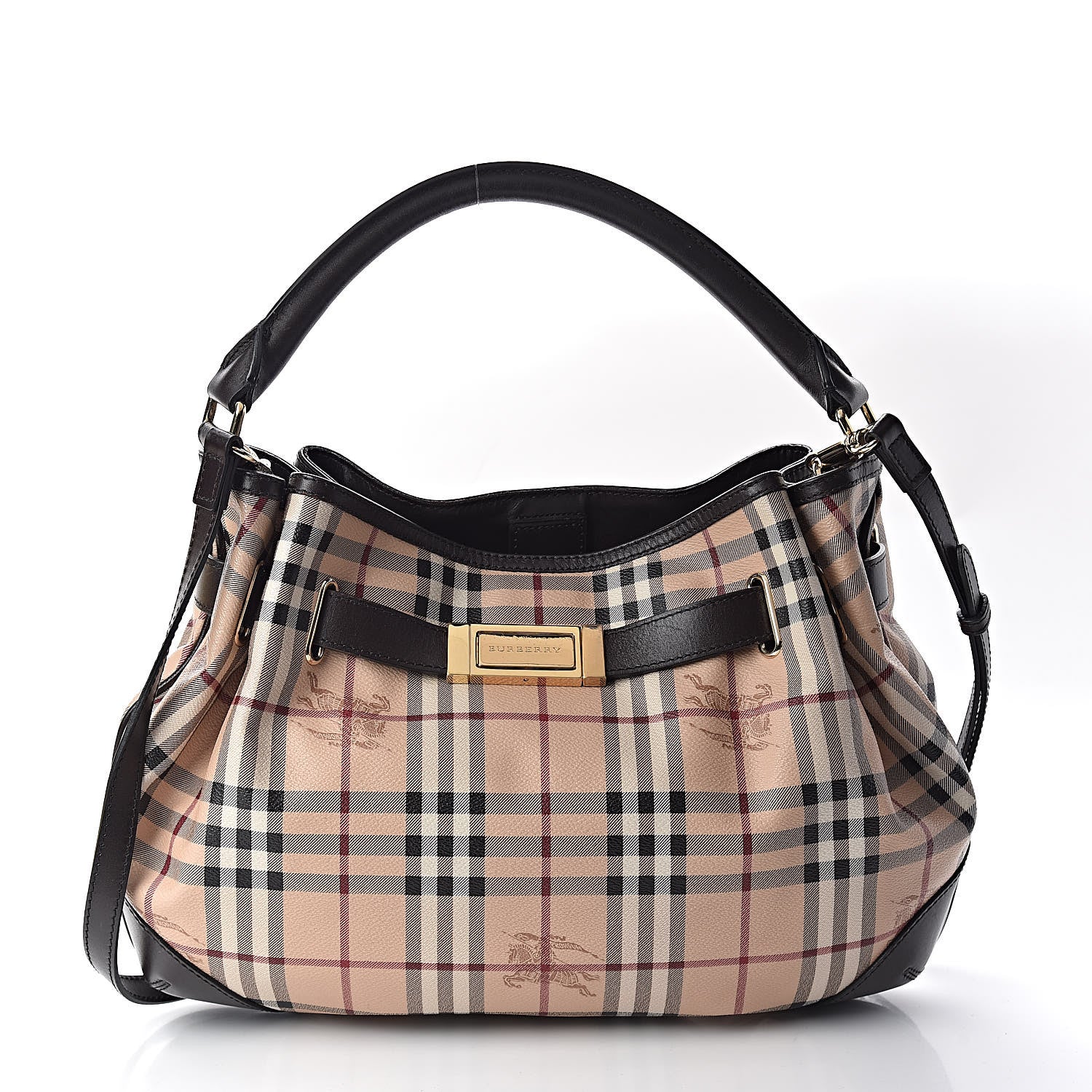 Burberry Haymarket Check Medium Willenmore Hobo Chocolate 2 of 10