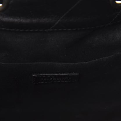 Balenciaga Nappa Calfskin Quilted Touch B Bucket Bag Black 8 of 9