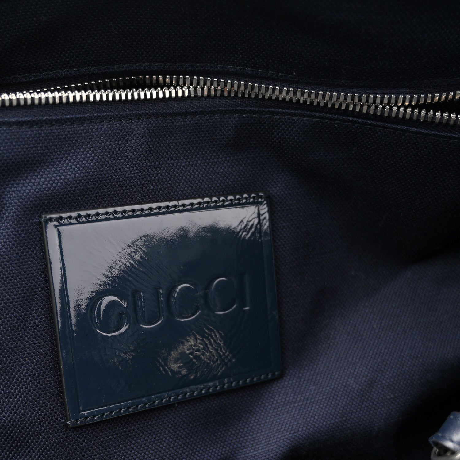 Gucci Denim Monogram Large Duffle Bag Deep Blue 10 of 16